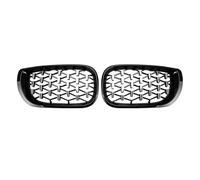 Paraurti Anteriore Griglia Per BMW Serie 3 E46 318i 320i 325i 4 Porte 2002-2005 Auto Anteriore Griglie Renali Diamante Corsa Grill Auto ABS Styling Griglie GRIGLIA PRESA ARIA(Black Silver)