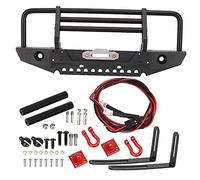 PARAURTI ANTERIORE IN METALLO TELECOMANDO RICAMBI AUTO ACCESSORIO DI ALTA QUALITÀ -4 AXIAL SCX10 90046 LUCI LED AUTO RC ROSSO GANCI IN METALLO NERO