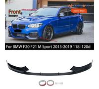 Paraurti anteriore Lip Spoiler Per BMW F20 F21 118i 120d 120i M135i M140i M Sport 2015-2019 4 Pz Auto Diffusore Splitter Corpo KitCover glossly black