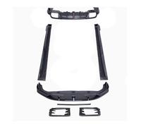Paraurti anteriore posteriore compatibile con Porsche Cayenne 9Y0.2 2024 2025, diffusore spoiler in carbonio secco, minigonne laterali, kit carrozzeria con passaruota(Body kit D)