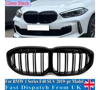 Paraurti anteriore Rene Griglia Doppio Slat Stile Griglia di Ricambio Per Il 2019-2024 BMW Serie 1 F40 116d 118d 120d 116i 118i 120i 128ti Gloss Black