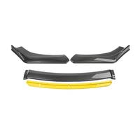Paraurti Anteriore Spoiler 4 Pezzi Universale Paraurti Anteriore Auto Labbro Corpo Kit Spoiler Splitter Diffusore Bianco Fibra Di Carbonio Splitter Plastica ABS(Carbon and yellow)