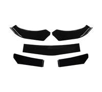Paraurti Anteriore Spoiler 5 Pezzi Auto Universale Anteriore Pala Anatra Labbro Paraurti Antivento Spoiler Accessori(5Pcs Bright Black a)