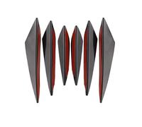 Paraurti Anteriore Spoiler Striscia protezione surround modificata per auto fibra carbonio Set 6 pezzi Spoiler gonna laterale paraurti anteriore mezzaluna universale