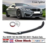 Paraurti anteriori Surround PER BMW M3 M4 F80 F82 F83 CS CLUB SPORT STYLE 2015 2016 2017 2018 SPLITTER LIP FRONT GLOSS BLACK Trim gloss black