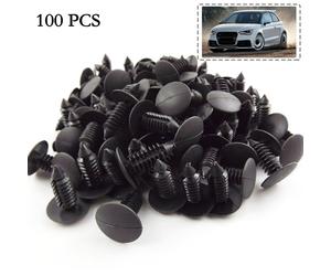 Paraurti Clip Auto Plastica Rivetti Fissaggio 100pcs FENDER Spingere Perno 8mm