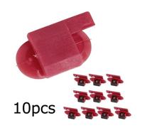 Paraurti Clip Fermo Fissaggio FENDER Plastica Rosso Rivetto 10pcs 11547026