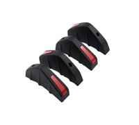 Paraurti, Diffusore, Spoiler, Pinne di Squalo, Splitter Alettone, Spoiler Posteriore Inferiore, Accessori Universali per Auto, Set da 4 pezzi(Black Red)