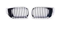 Paraurti Griglia A Rene Per Serie 3 E46 Facelift Sedan Touring 2002-2005 Griglia A Doppio Rene A Stecca Singola Griglia Carbonio Cromata Argento Lucido Nero(Chrome Black)