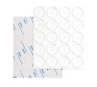 Paraurti in silicone, confezione 20 pz, 20 x Ø 22 mm, Gommini autoadesivi trasparenti, Cuscinetti protettivi, Paracolpi da mobili per ante e cassetti, Fermaporte in Silicone, paracolpi muro, Tampone