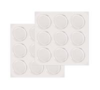 Paraurti in silicone trasparente per mobili, 18 pezzi, autoadesivi, per ante di armadietti, tavoli in vetro (20 x 2,5 mm)