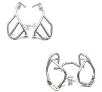 Paraurti moto Motore Del Motociclo Crash Bar Serbatoio Paraurti Superiore Inferiore Carenatura Telaio Protector Bar Per BMW Per R 1200 GS 2004-2012 Bar Protezione motore moto(A Set Of - Silver)