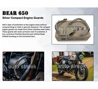 Paraurti Motore Compatto Argento Adatto Per Royal Enfield Bear 650