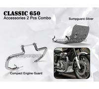 Paraurti Motore Compatto Con Sumpguard Argento Genuine Royal Enfield Classic 650