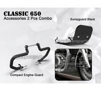 Paraurti Motore Compatto Con Sumpguard Nero Originale Royal Enfield Classic 650