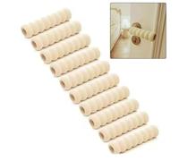 Paraurti per maniglia della porta, protezione da parete in gomma con impugnatura a spirale per assorbimento degli urti, copertura resistente al calore e al freddo, per casa, ufficio, hotel, bianco