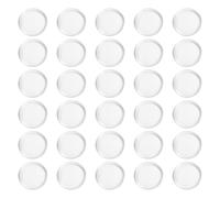 Paraurti per tavolo in vetro trasparente, 30 pezzi, cuscinetti trasparenti non adesivi per distanziatori da tavolo in vetro, antiscivolo e antigraffio, per evitare il movimento del vetro (25 x 3 mm)