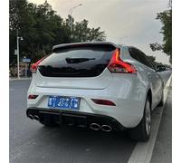 Paraurti posteriore 2013-2019 Per Volvo V40 Auto Paraurti Posteriore Diffusore Lip Splitter Grembiule Bodykit Esterno Tuning A Quattro Vie Tubo Di Scarico(Exhaust port A)