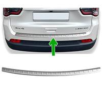 Paraurti Posteriore adatto per Jeep Compass II | Dal 2017 Acciaio Inox Opaco Protezione per Bordo Bagagliaio Carico