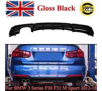 Paraurti posteriore Diffusore Doppio Tubo di Scarico Per BMW SERIE 3 F30 F31 320i 325i 328i 335i MTECH M-sport 12-18 Accessori AUTO Nero Opaco