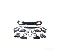 Paraurti Posteriore Gancio Traino Per Benz W177 A180 A200 A160 A250 A35 A45 Per AMG Berlina 2020 + Punte Di Scarico Con Staffa Gloss Diffusore Posteriore(Gloss Black Silver)