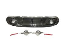 Paraurti posteriore in fibra di carbonio for auto, diffusore, spoiler con terminali di scarico, compatibile con Alfa Romeo Giulia 2017 2018 Sport Car Styling(CF With reflectors)