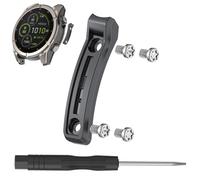Paraurti protettivi di ricambio compatibili con Garmin Fenix 8/Tactix 8/Quatix 8, strisce anti-collisione con cacciavite e viti (grigio scuro, 47 mm)