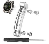 Paraurti protettivi di ricambio compatibili con Garmin Fenix 8/Tactix 8/Quatix 8, strisce anti-collisione con cacciavite e viti (Argento, 47mm)
