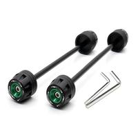 Paraurti Slider Antiurto Forcella Anteriore Posteriore Protezione Ruota CNC Motocicletta Per Per Aprilia SL 750 Shiver 2007-2014/Dorsoduro Scudo(Green)