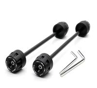 Paraurti Slider Antiurto Forcella Anteriore Posteriore Protezione Ruota CNC Motocicletta Per Per Aprilia SL 750 Shiver 2007-2014/Dorsoduro Scudo(Black)