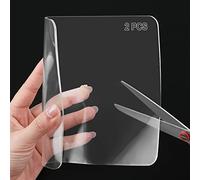 Paraurti tagliabili per porte dell'armadietto, trasparenti resistenti e autoadesivi, adatti per molti mobili ed elettrodomestici tamponi per smorzamento del suono (15 x 16 x 0,2 cm, 2 pezzi)