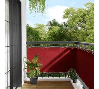 vidaXL Paravento da Balcone Rosso 75x700 cm 100% Poliestere Oxford
