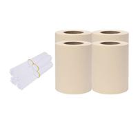 Paravento da giardino, 4 pezzi, in PVC, 35 x 0,19 m, colore crema, protezione per terrazza, balcone e giardino, facile da montare, resistente al vento e opaco