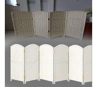 paravento da interno Divisorio da parete a 6 pannelli bianco, schermo per la privacy pieghevole di altezza 50 70 90 100 120 cm per la separazione degli(A,W 30 CM H 70 CM)