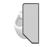 Paravento da parete per orinatoio, divisorio durevole per WC da uomo, ideale per centri commerciali e strutture pubbliche
