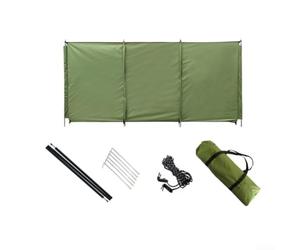 Paravento da per campeggio 520cm Tessuto Anti-Strappo Paravento | Tessuto Oxford 210D, agli strappi, ideale per vento per forte, dimensioni 520x140cm, colore verde