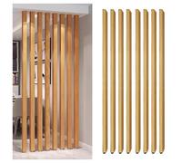Paravento divisorio con piedini regolabili,dal pavimento al soffitto pannello da parete for la privacy,doghe in legno for ufficio, ristorante, ingresso(8 pcs,155cm/61.0in/5.08ft)