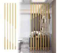Paravento divisorio dorato, autoportante, fai da te, per bagno, soggiorno, ingresso, non richiede trapano, portatile, elegante decorazione per la casa