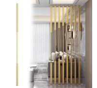 Paravento divisorio dorato - Divisorio autoportante fai da te per bagno, soggiorno, ingresso, installazione senza trapano, soluzione elegante per la privacy, versatile decorazione per la casa