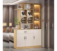 Paravento divisorio in legno con contenitore, divisorio dal pavimento al soffitto per una maggiore privacy in case da tè, caffetterie, hotel e studi