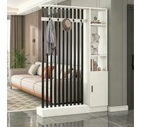 Paravento divisorio moderno in legno - Divisorio indipendente con ripiano portaoggetti per case da tè, hotel e sale d'ingresso, soluzione elegante per la privacy e spazio nizer