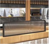 Paravento divisorio nero da scrivania, divisorio per ufficio per spazi di lavoro, ristoranti e hotel, 0,8 m x 60 cm, pannello privacy per una maggiore produttività e concentrazione