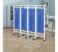 Paravento Divisorio, Paravento Medico Mobile, Divisorio Autoportante A 4 Pannelli, Separatore Pieghevole Per Cliniche, Reparti E Sale Visita
