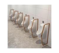 Paravento divisorio per orinatoi, Divisorio for orinatoio con supporto a parete multicolore in vetro temperato e telaio in acciaio inossidabile 1/2/3/4 pz(Rose Gold,3PCS)