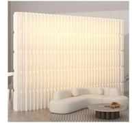 Paravento divisorio pieghevole per uso temporaneo, portatile, con luce LED, a fisarmonica, per separare le stanze e scopi decorativi