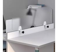 Paravento in acrilico per scrivania, pannello privacy autoportante e montato a parete, per reception, cassa e postazioni di lavoro, barriera protettiva trasparente per una maggiore sicurezza sul posto