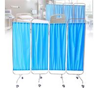Paravento Medico Portatile Su Ruote, Divisorio A 3/4/5/6 Pannelli Per La Separazione Temporanea Degli Spazi In Ospedali, Cliniche E Reparti(4Panel-200cm)