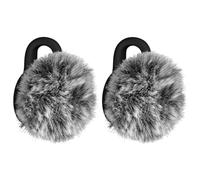Paravento Microfono Pelo Parabrezza peloso da 2 pezzi, compatibile con il microfono wireless, copertura antivento, protezione lanugine, riduzione del rumore vento