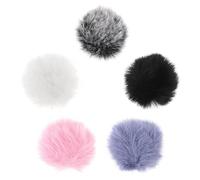 Paravento Microfono Pelo Parabrezza peloso da esterno for protezione antivento 5 pezzi for microfono lavalier/mini microfoni, parabrezza for lavalier(Mix colors)