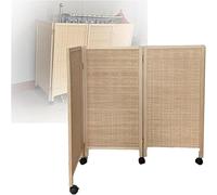 Paravento mobile con pulegge, divisorio autoportante per studio, ufficio, dormitorio, asilo, divisorio decorativo per migliorare la privacy e la gestione dello spazio